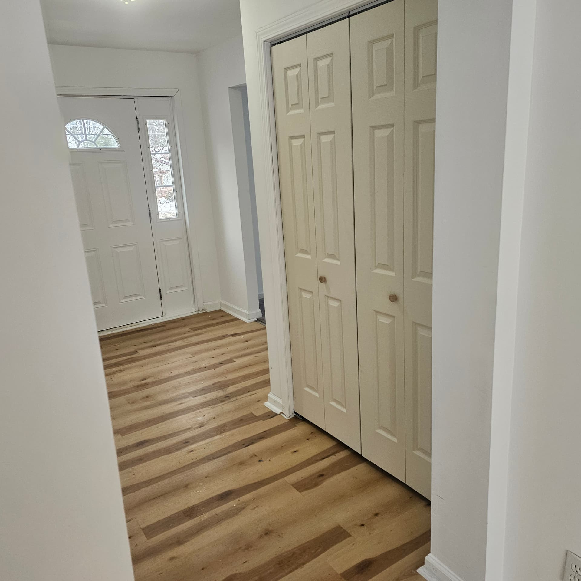 New flooring through the hall